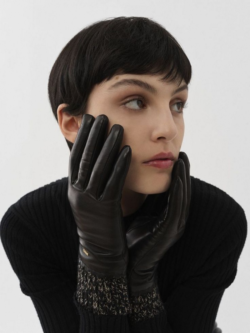 Black Chloe Jamie Gloves | CHE-SR14484