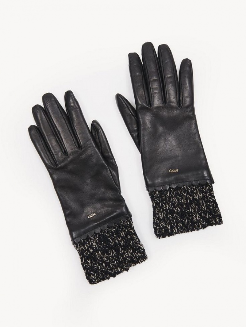 Black Chloe Jamie Gloves | CHE-SR14484