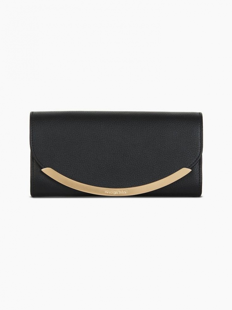 Black Chloe Lizzie Long Wallets | CHE-SR14921