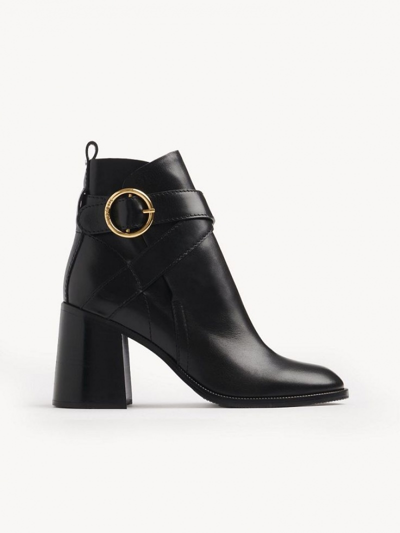 Black Chloe Lyna Ankle Boots | CHE-SR14884