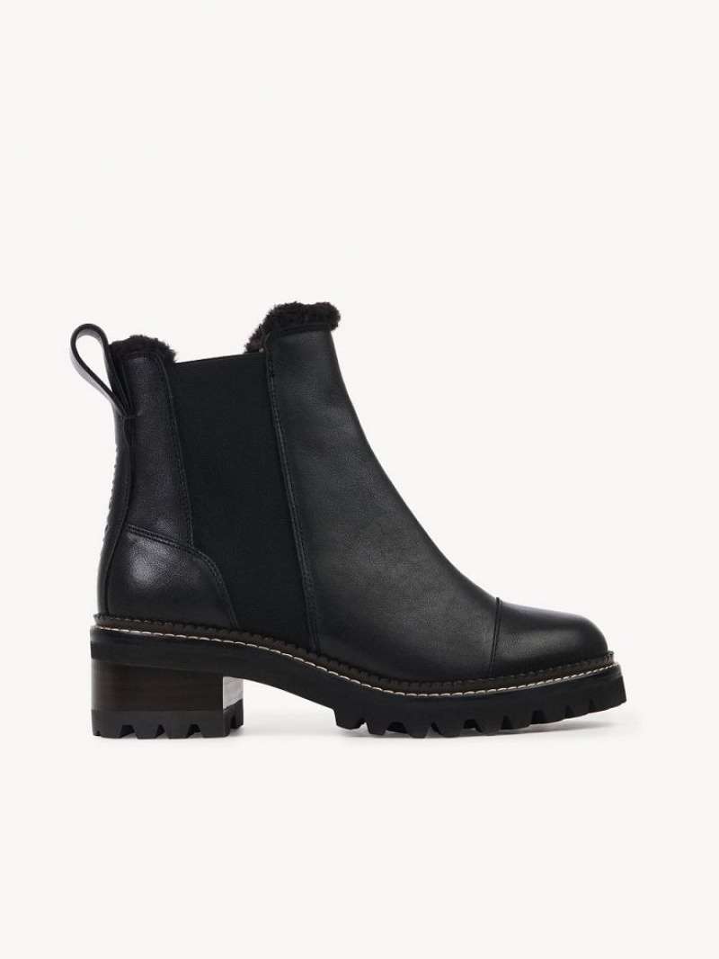 Black Chloe Mallory Chelsea Boots | CHE-SR14873