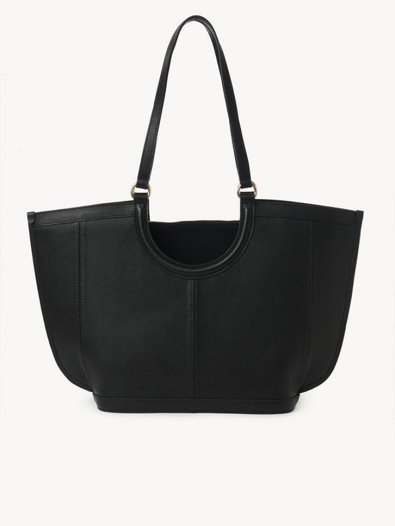 Black Chloe Mara Shopper Shoulder Bags | CHE-SR14593