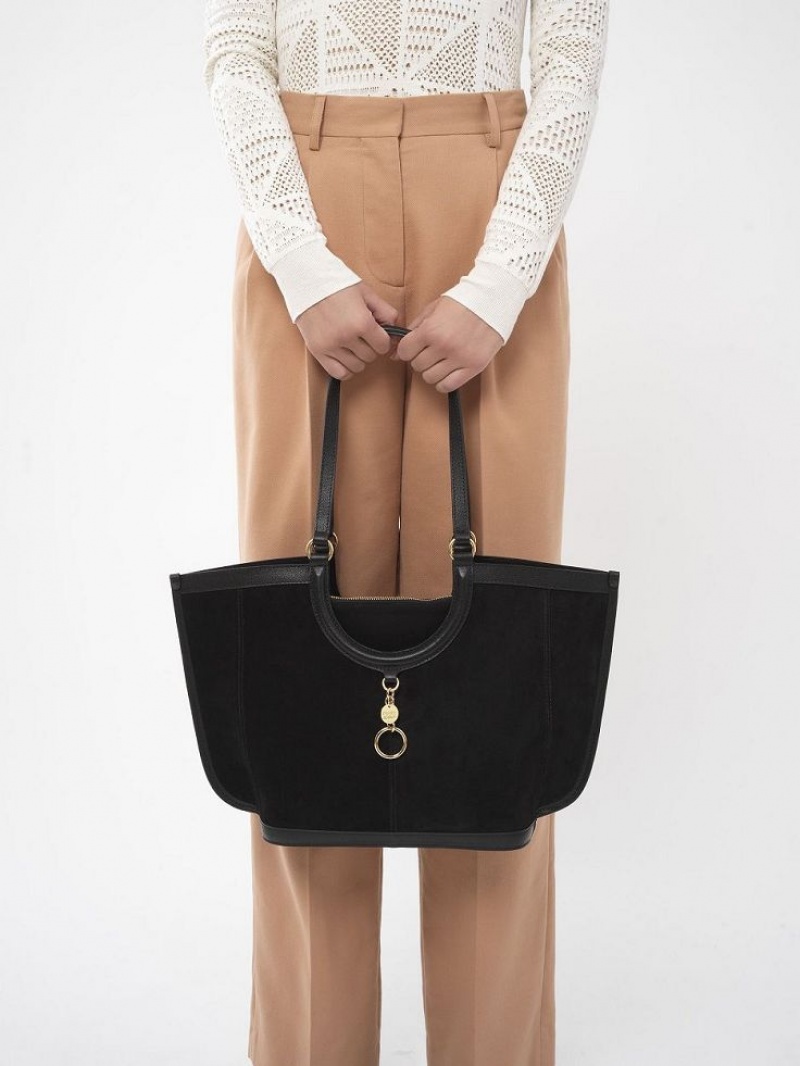 Black Chloe Mara Tote Bags | CHE-SR14703