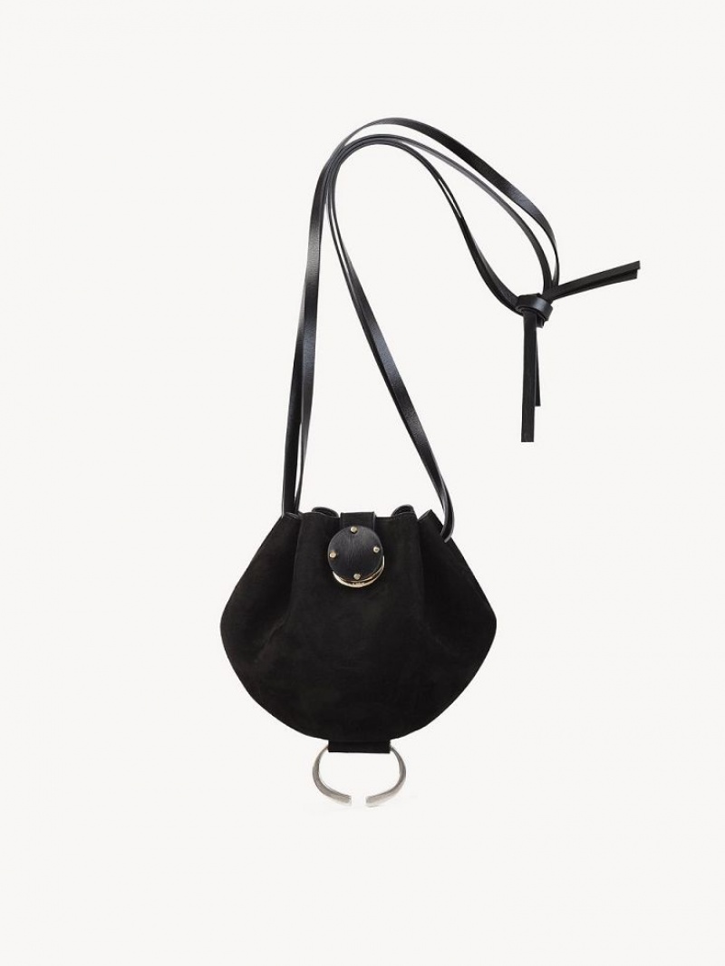 Black Chloe Round Clutches | CHE-SR13744