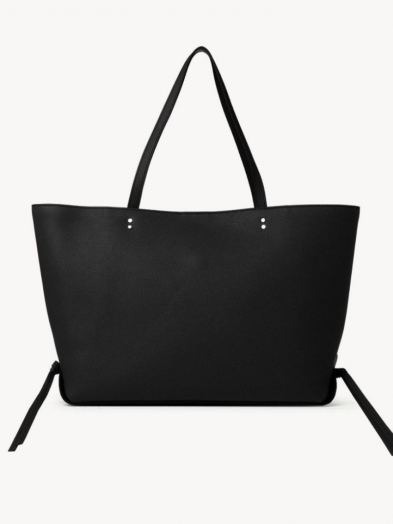 Black Chloe Sense Medium East-west Tote Bags | CHE-SR13327