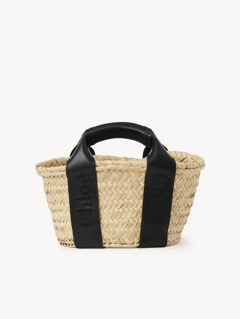 Black Chloe Sense Small Basket Shoulder Bags | CHE-SR13402