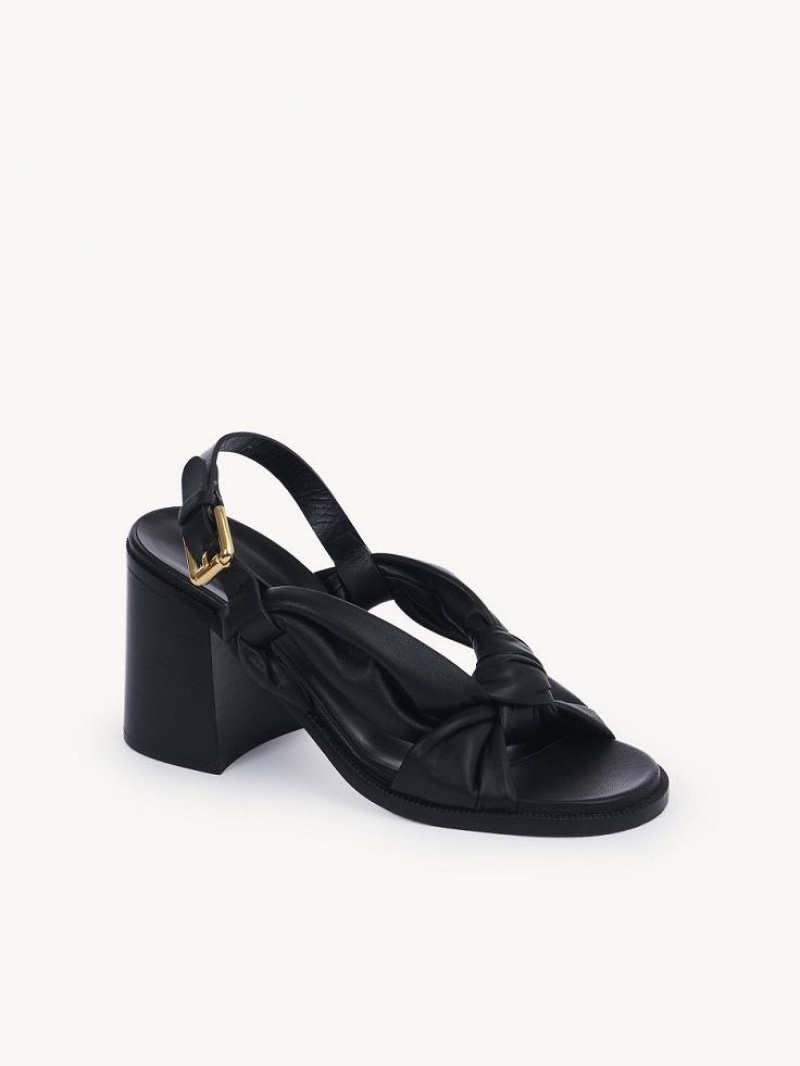 Black Chloe Spender Sandals | CHE-SR14821