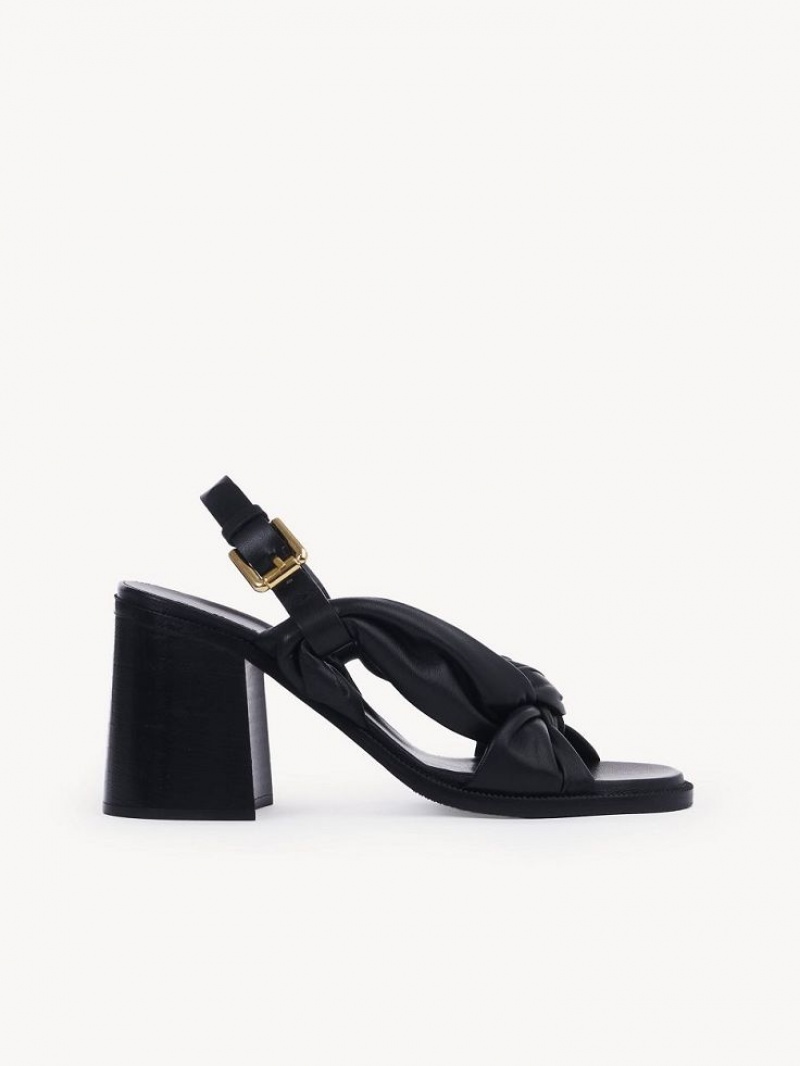 Black Chloe Spender Sandals | CHE-SR14821