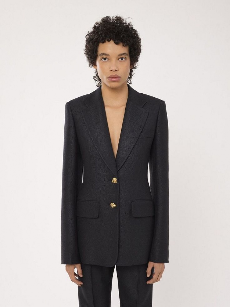 Black Chloe Two-button Tailored Jackets | CHE-SR13774