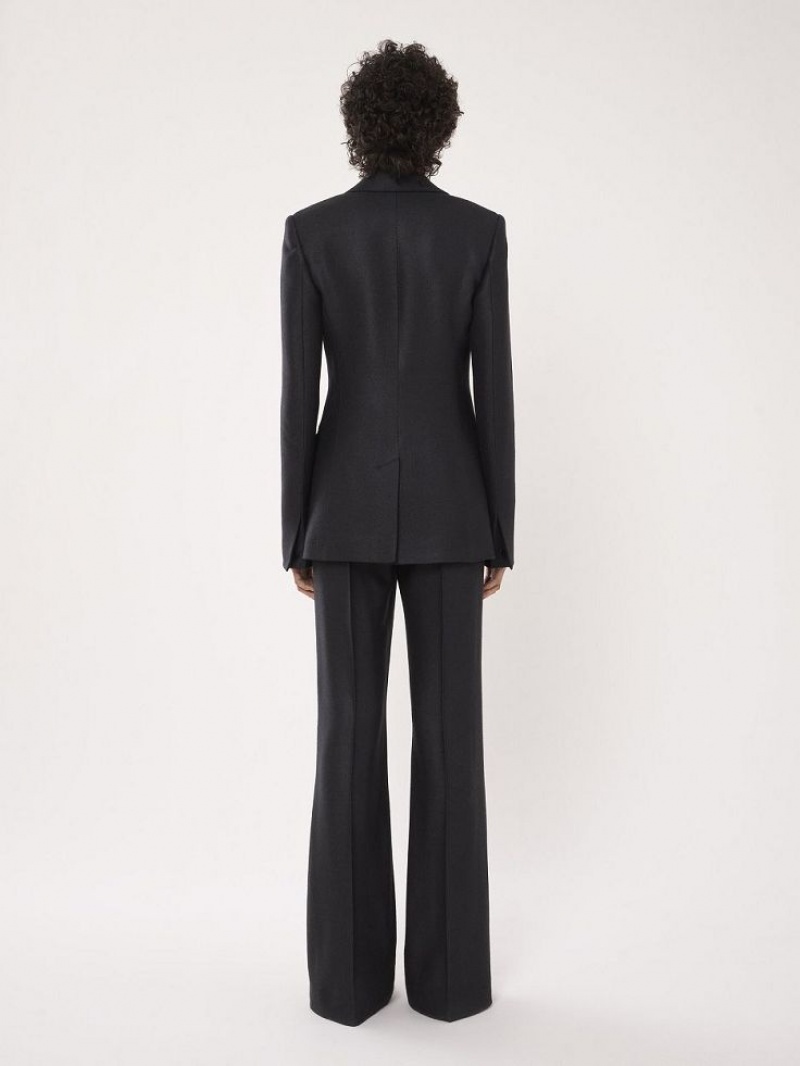 Black Chloe Two-button Tailored Jackets | CHE-SR13774