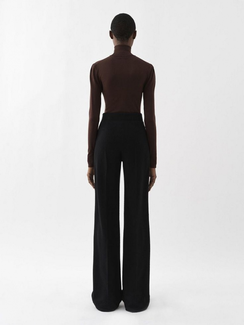 Black Chloe Wide-leg Pants | CHE-SR13986