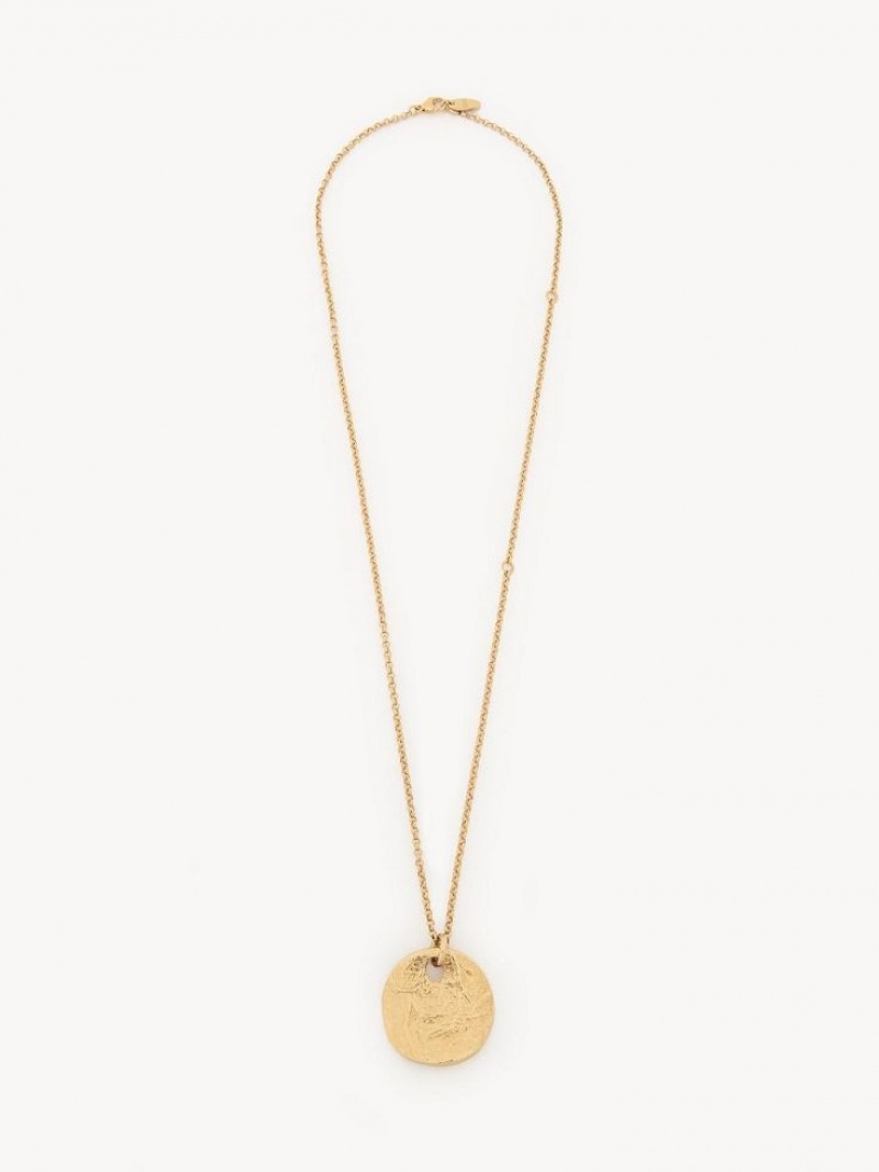 Bright Gold Chloe Penelope Necklaces | CHE-SR14451