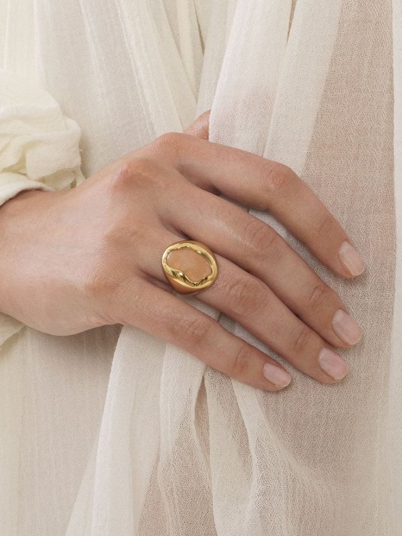 Bright Gold Chloe Sybil Rings | CHE-SR14449