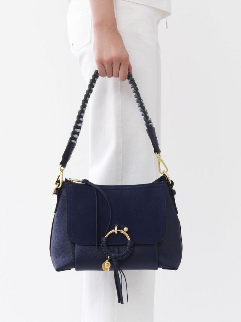 CLASSIC NAVY Chloe Joan Small Shoulder Bags | CHE-SR14647