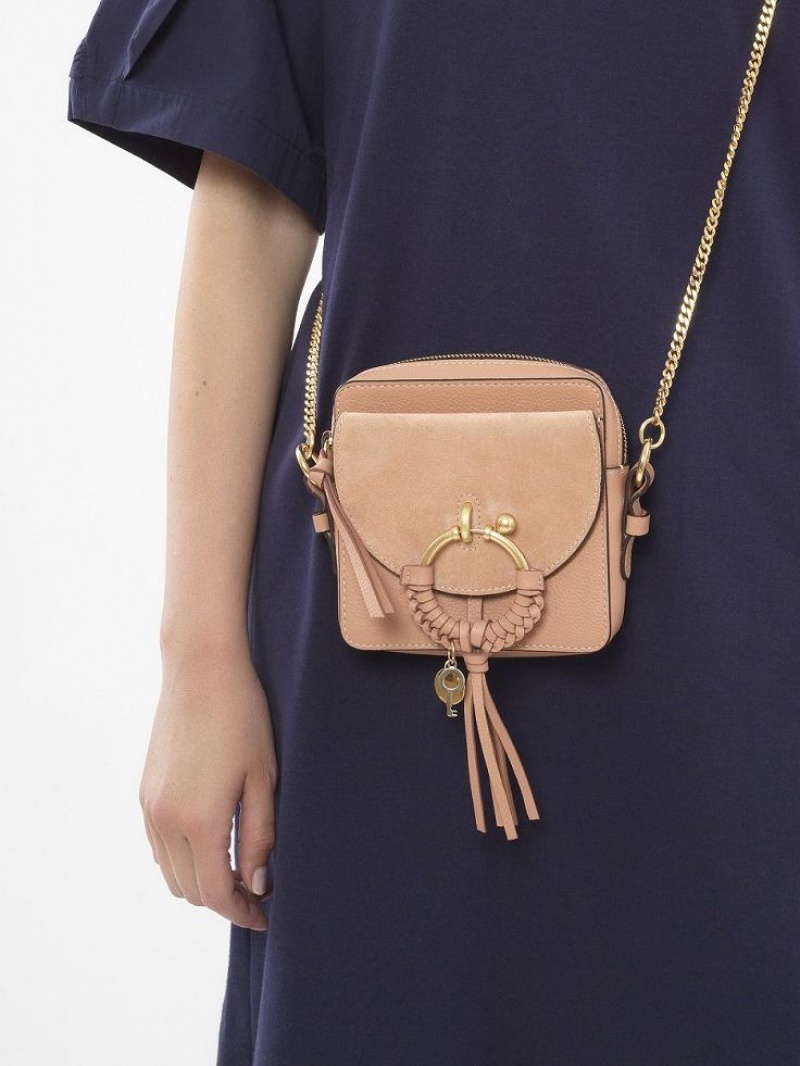 COFFEE PINK Chloe Joan Camera Shoulder Bags | CHE-SR14612