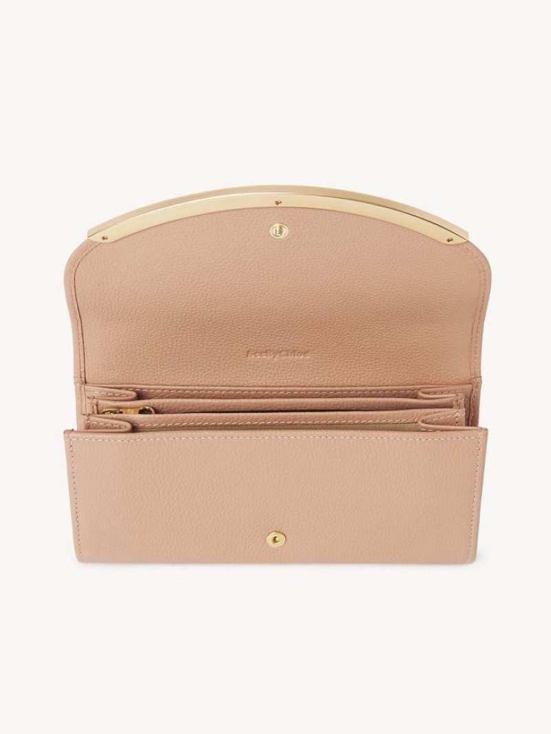 COFFEE PINK Chloe Lizzie Long Wallets | CHE-SR14916