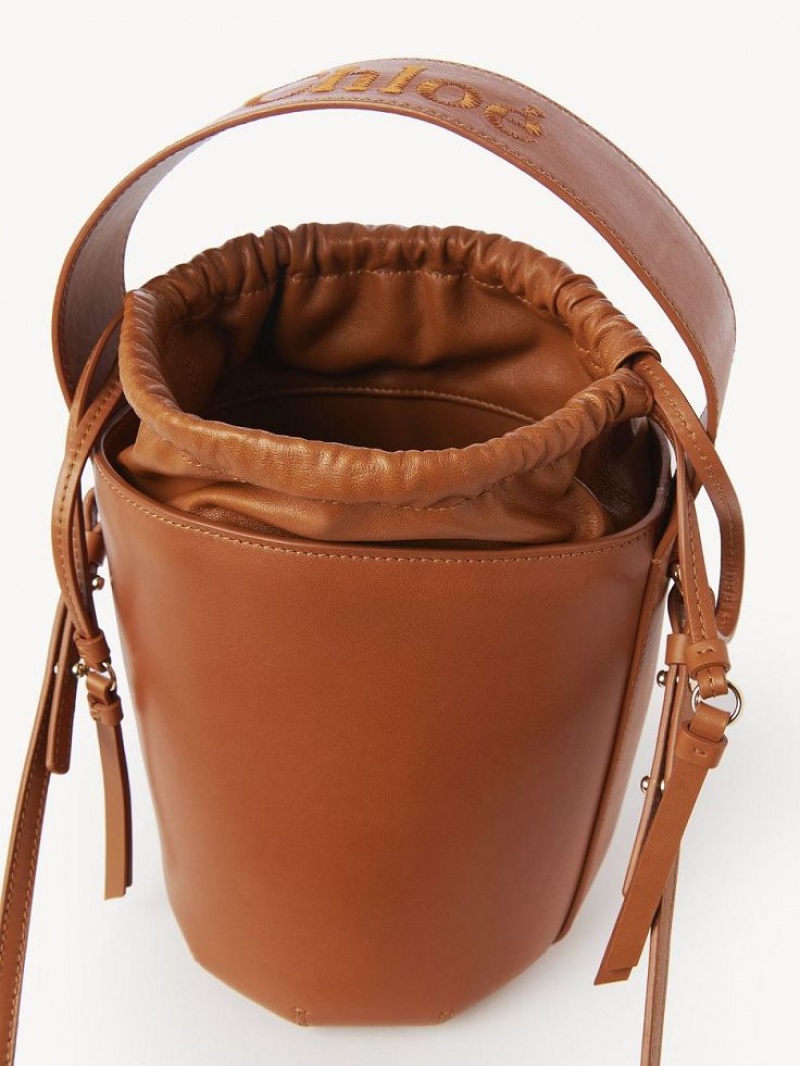 Caramel Chloe Sense Bucket Crossbody Bags | CHE-SR13531