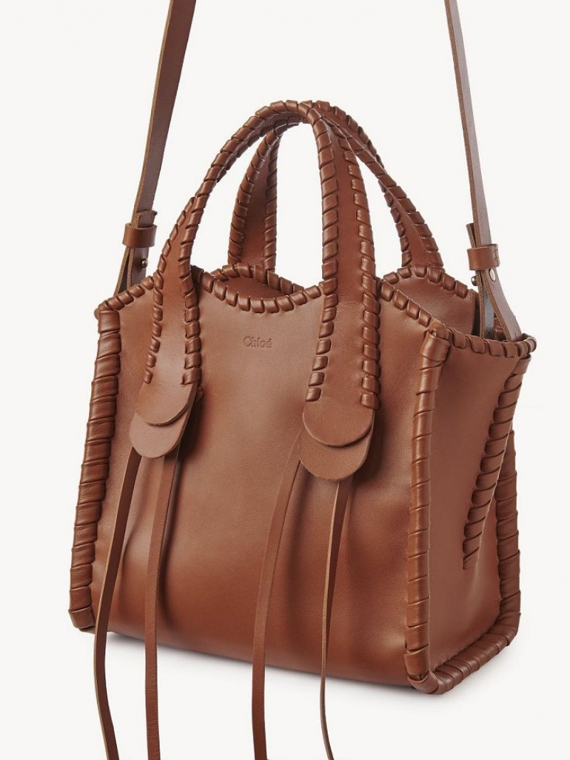 Caramel Chloe Small Mony Tote Bags | CHE-SR13310