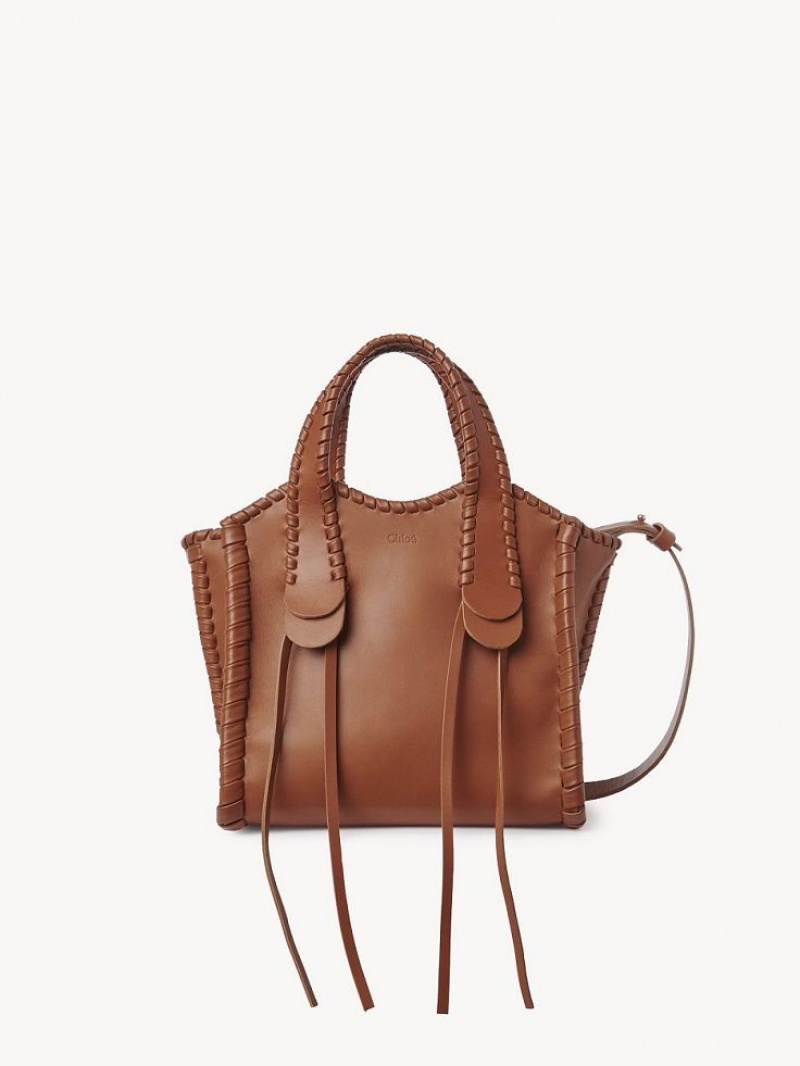 Caramel Chloe Small Mony Tote Bags | CHE-SR13310