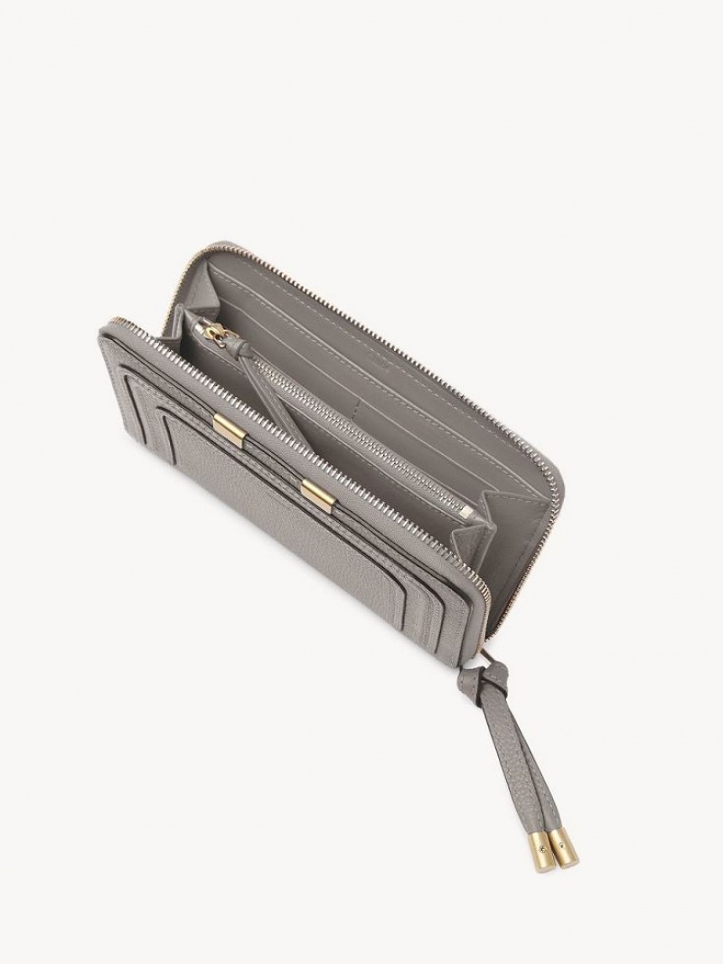 Cashmere Grey Chloe Marcie Zippered Long Wallets | CHE-SR14297