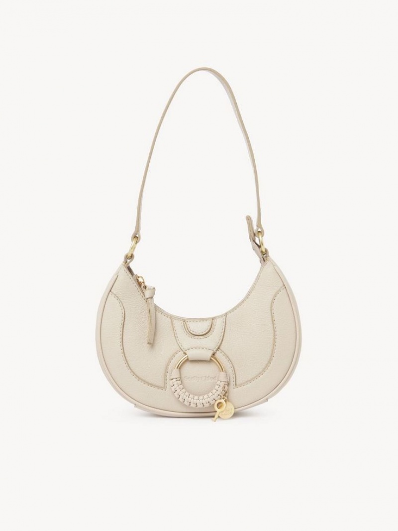 Cement Beige Chloe Hana Half Moon Mini Bags | CHE-SR14765