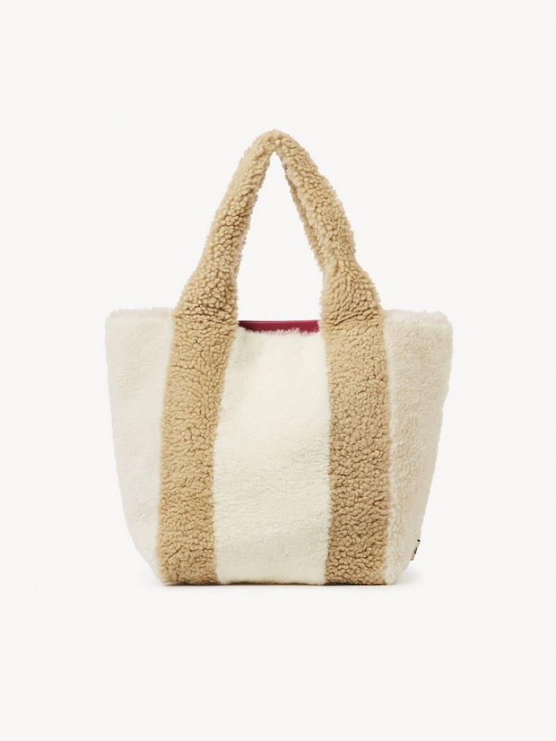 Cement Beige Chloe Huggy Shoulder Bags | CHE-SR14591