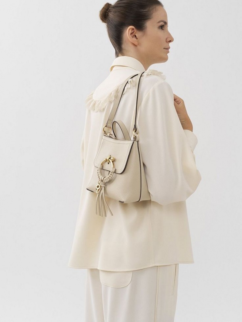 Cement Beige Chloe Joan Backpacks | CHE-SR14793