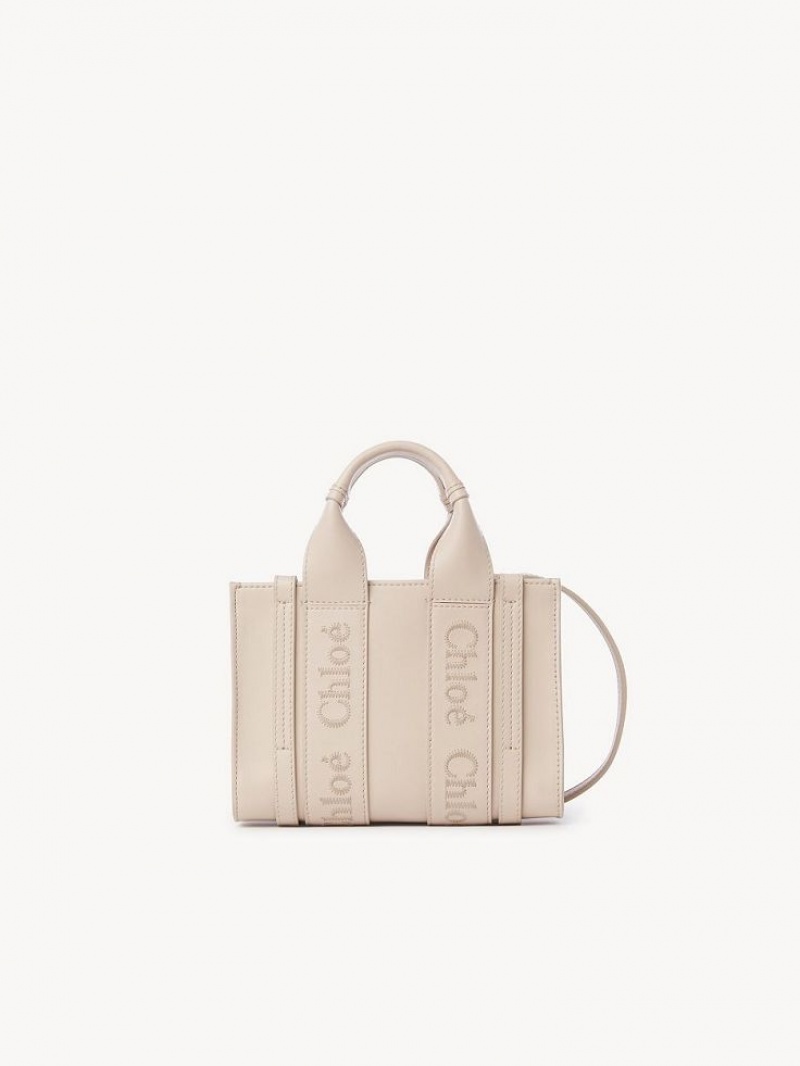 Cement Pink Chloe Woody Tote 1 Mini Bags | CHE-SR13689