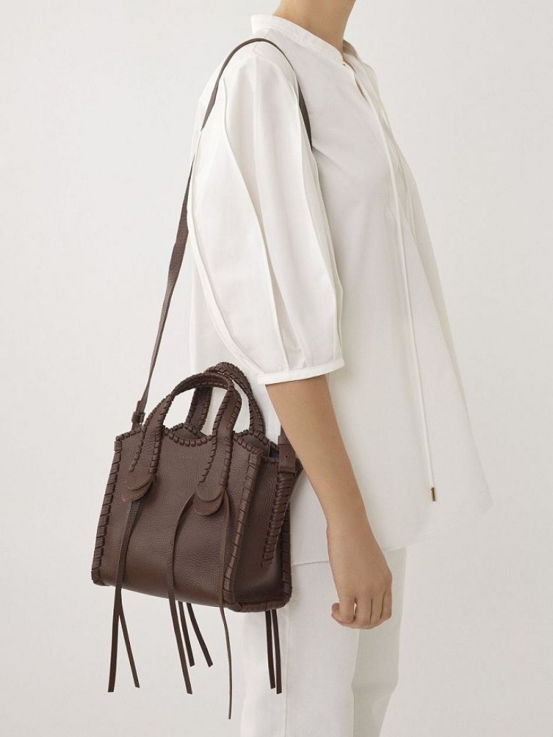 Chocolate Chloe Small Mony Tote Bags | CHE-SR13379