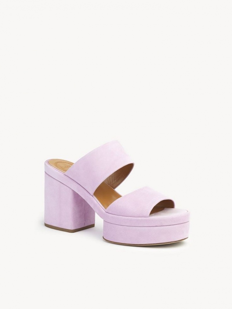 Creamy Lilac Chloe Odina High-heel Sandals | CHE-SR14183