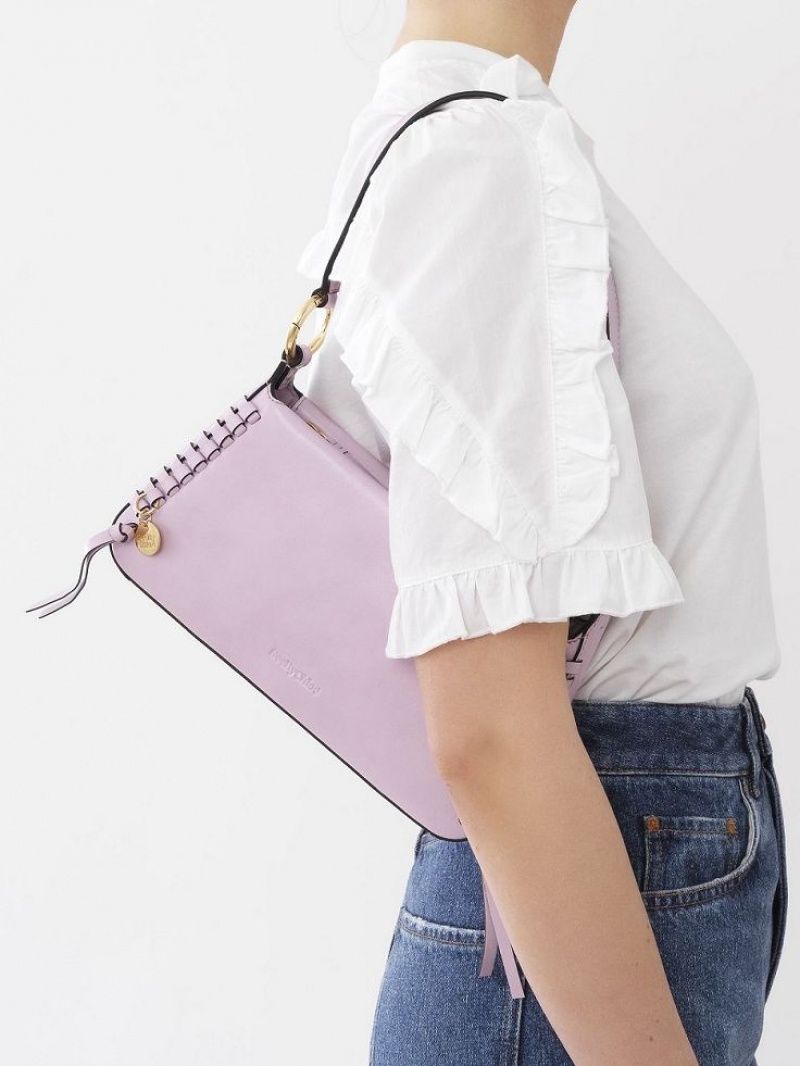 Creamy Lilac Chloe Tilda Uette Shoulder Bags | CHE-SR14669