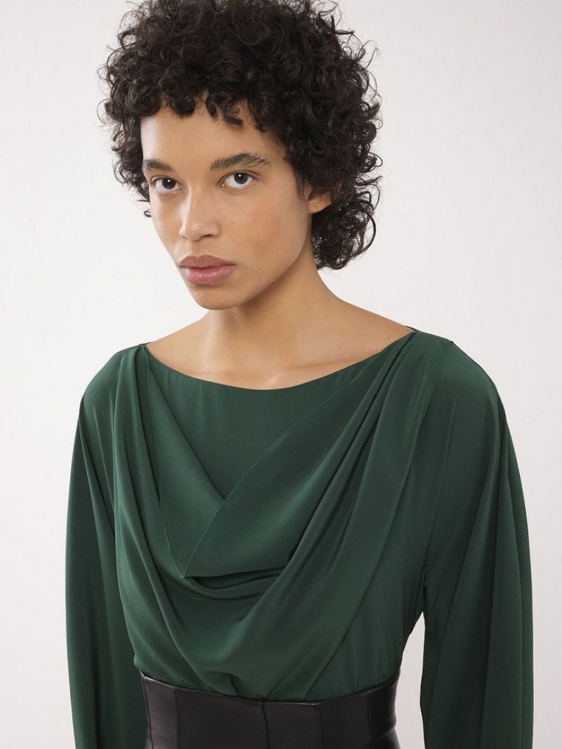 DARK PINE Chloe Draped Tops | CHE-SR13905