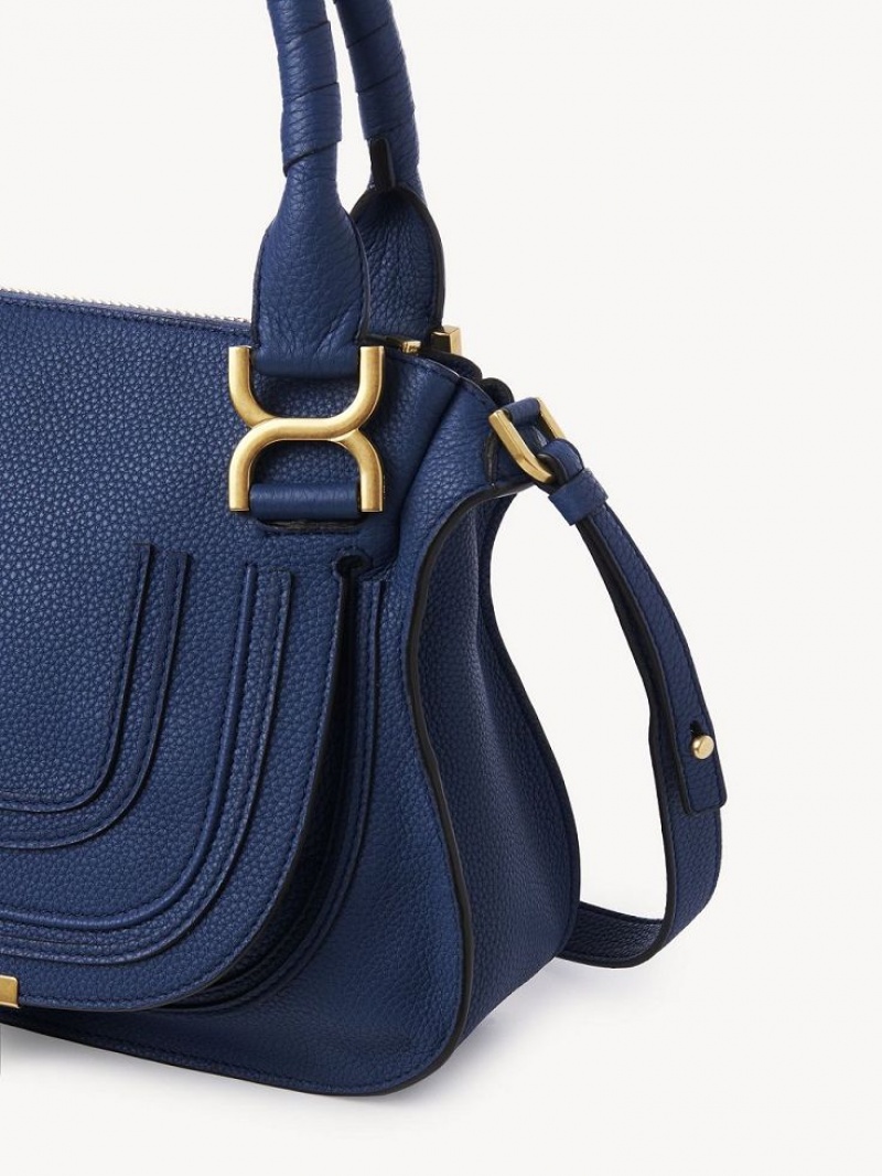 DEEP DENIM Chloe Marcie Small Double Carry Crossbody Bags | CHE-SR13546