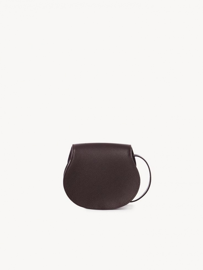 DEEP VIOLINE Chloe Marcie Small Saddle Shoulder Bags | CHE-SR13412