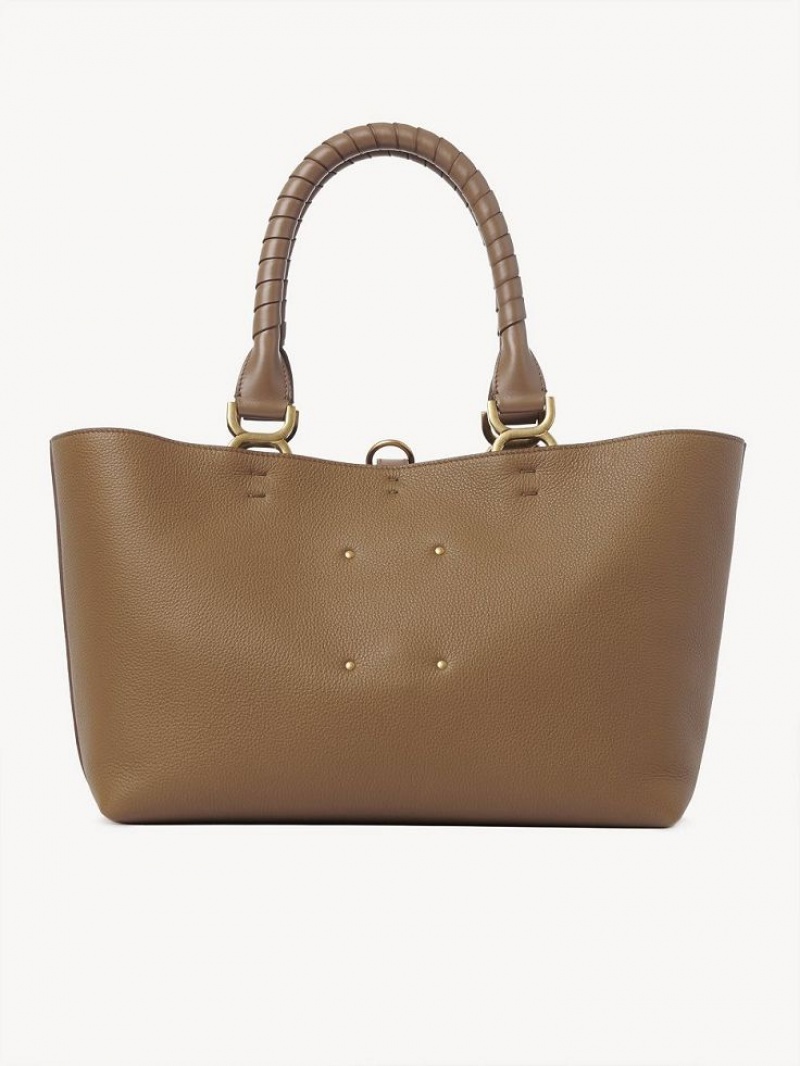 DESERT BEIGE Chloe Marcie Small Tote Bags | CHE-SR13335