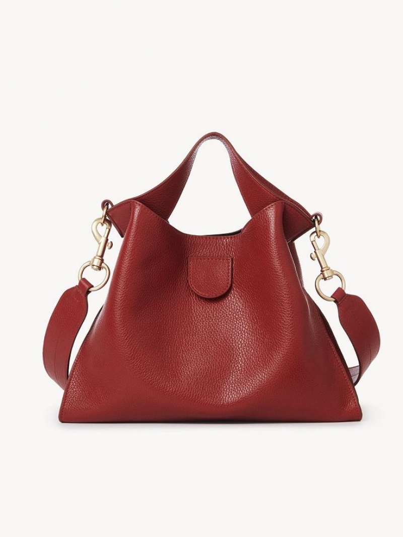 DREAMY RED Chloe Joan Small Top Handle Shoulder Bags | CHE-SR14601