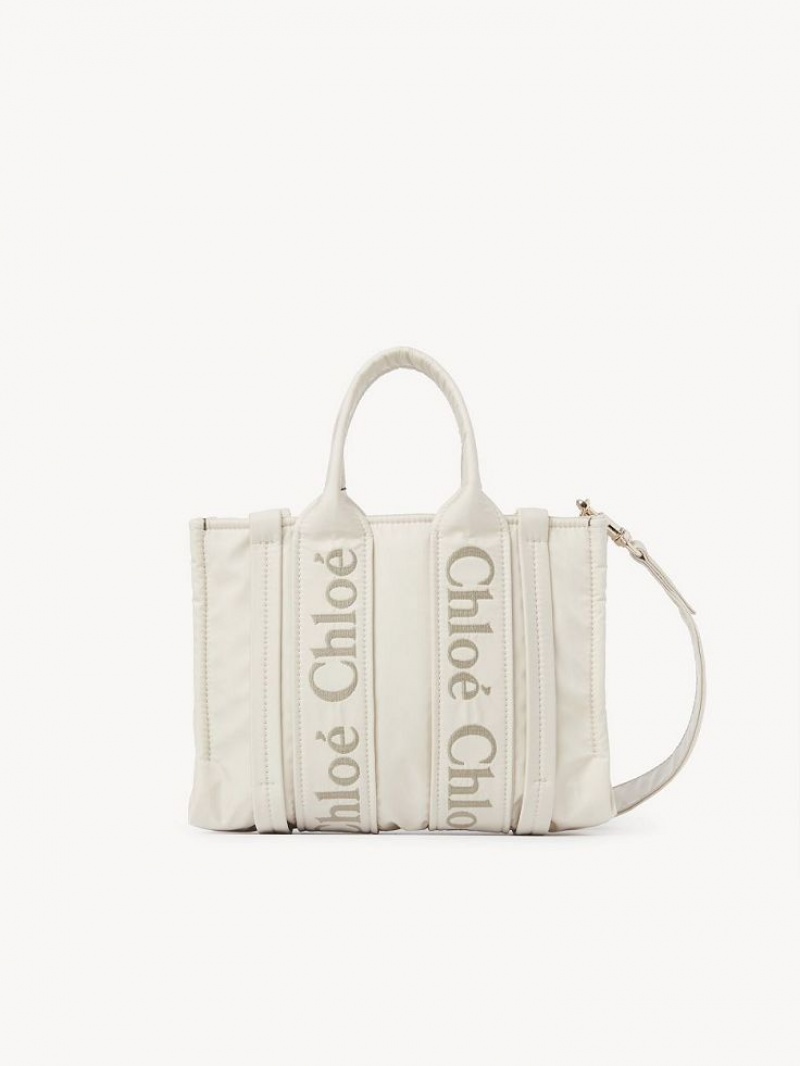 DUSTY IVORY Chloe Small Woody Tote Bags | CHE-SR13363