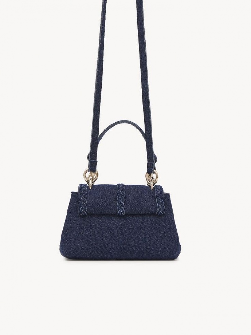 Denim Chloe Penelope Soft Shoulder Mini Bags | CHE-SR13705