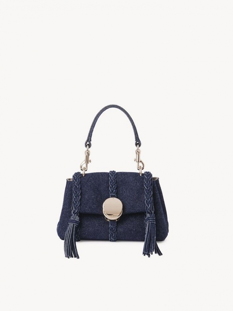 Denim Chloe Penelope Soft Shoulder Mini Bags | CHE-SR13705