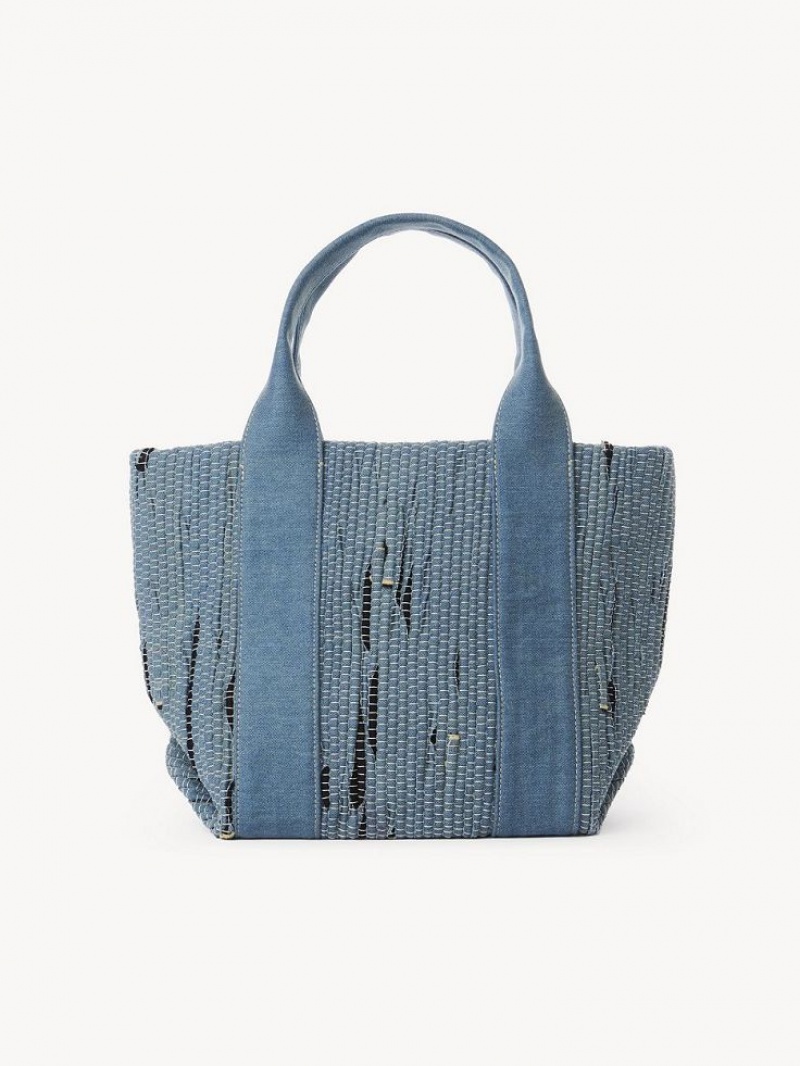 Denim Chloe Small Laetizia Tote Bags | CHE-SR14709