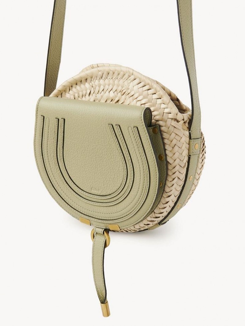 FADED GREEN Chloe Marcie Basket Crossbody Bags | CHE-SR13486