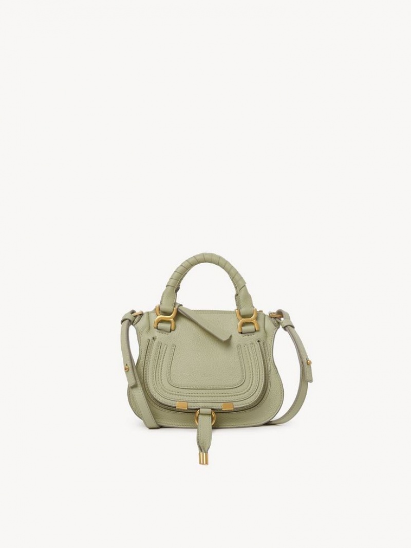 FADED GREEN Chloe Marcie Mini Double Carry Crossbody Bags | CHE-SR13525