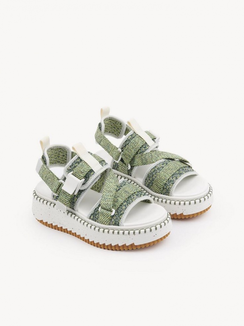 FOREST GREEN Chloe Lilli Flat Sandals | CHE-SR14176