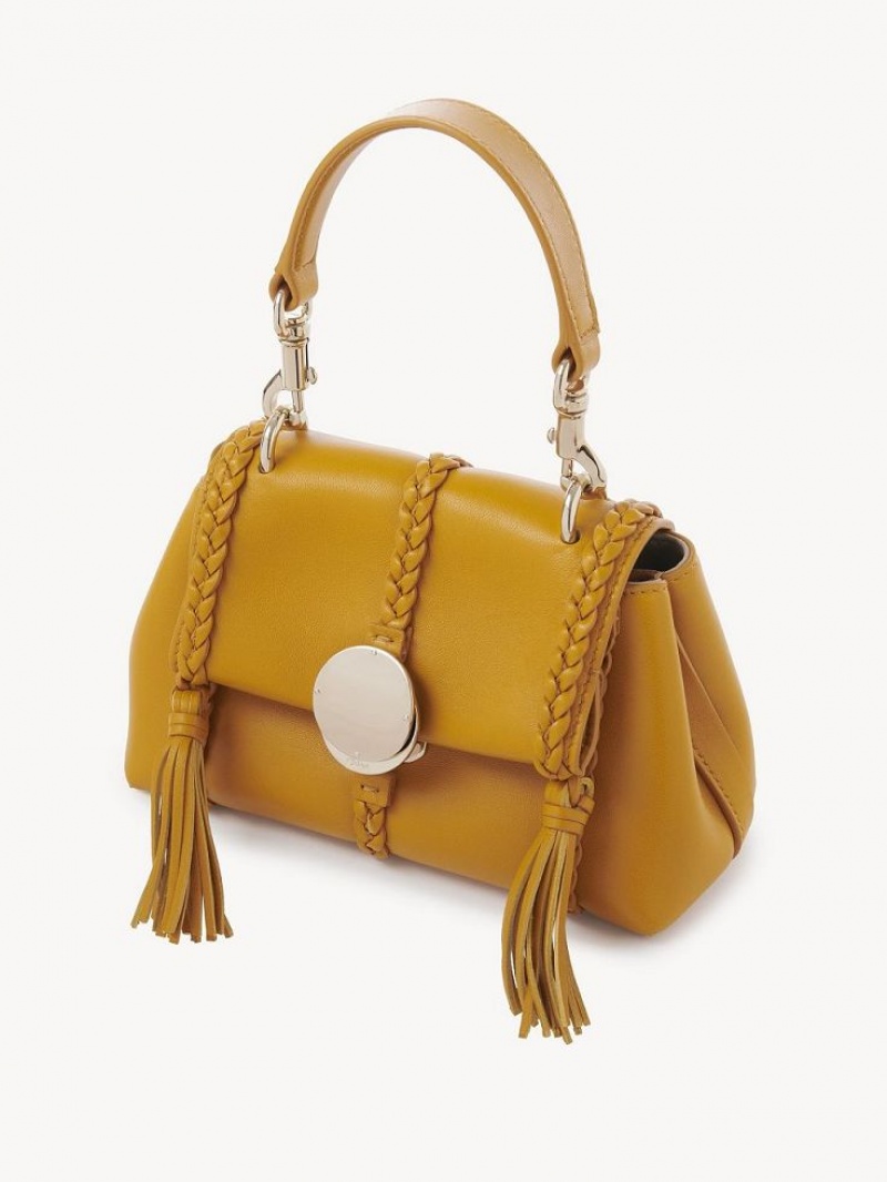 GOLDEN YELLOW Chloe Penelope Mini Soft Shoulder Bags | CHE-SR13450