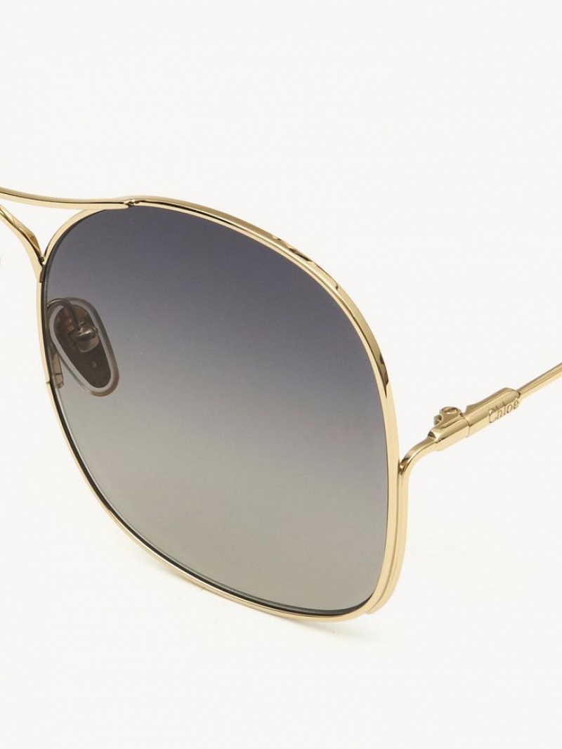 GOLD/GRADIENT GREY Chloe Elys Sunglasses | CHE-SR14512