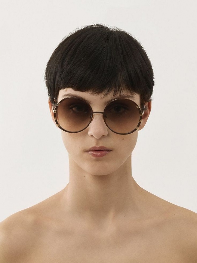 GOLD / BROWN Chloe Celeste Sunglasses | CHE-SR14523