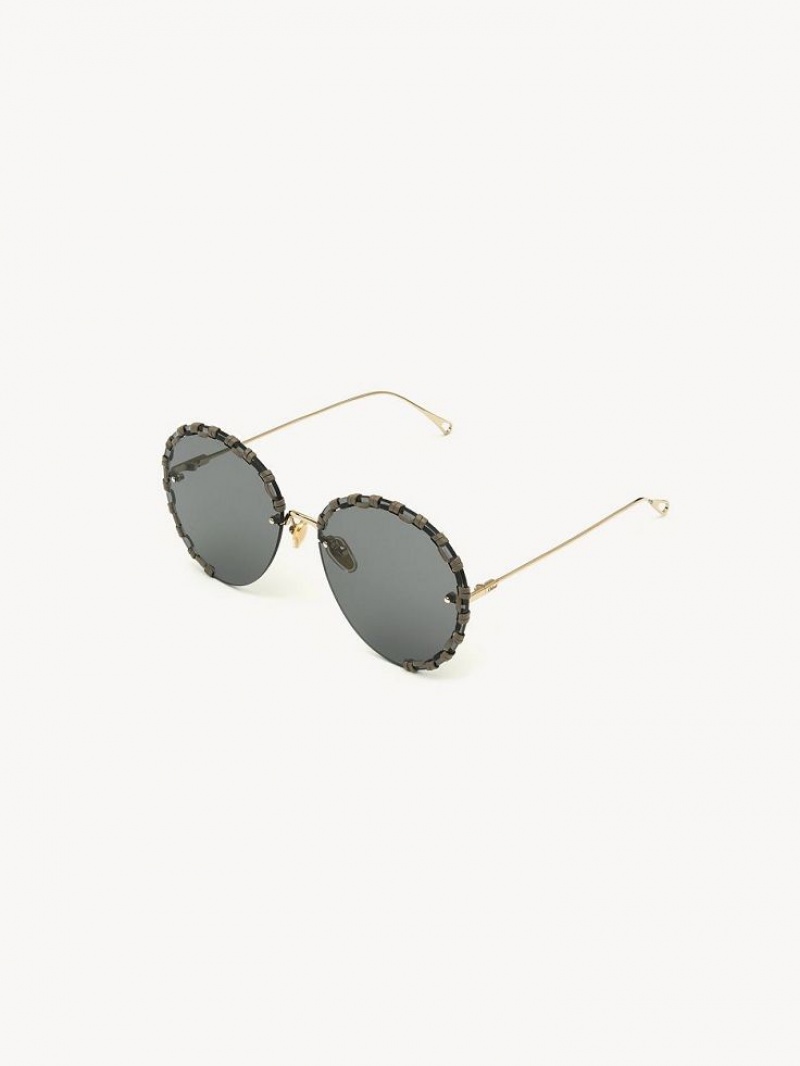 GOLD / BROWN Chloe Idora Sunglasses | CHE-SR14507