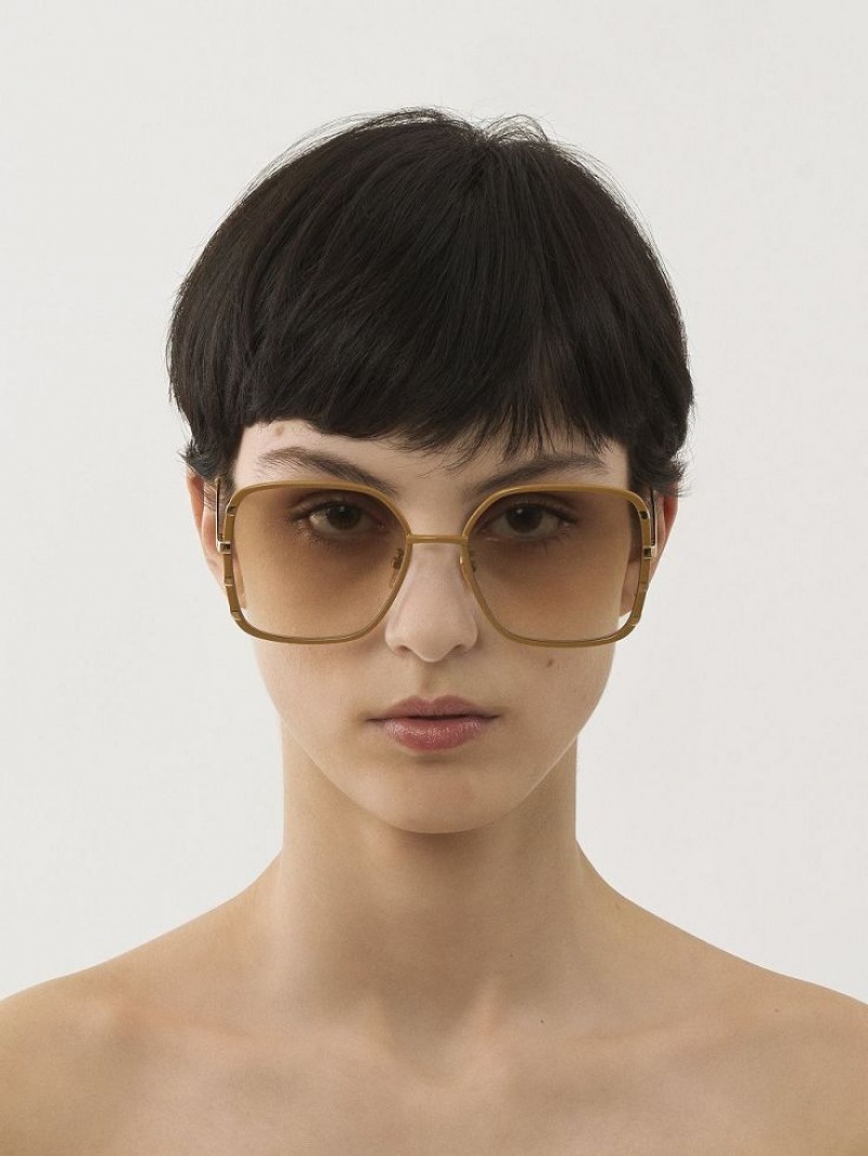 GOLD / OCHRE Chloe Celeste Sunglasses | CHE-SR14527