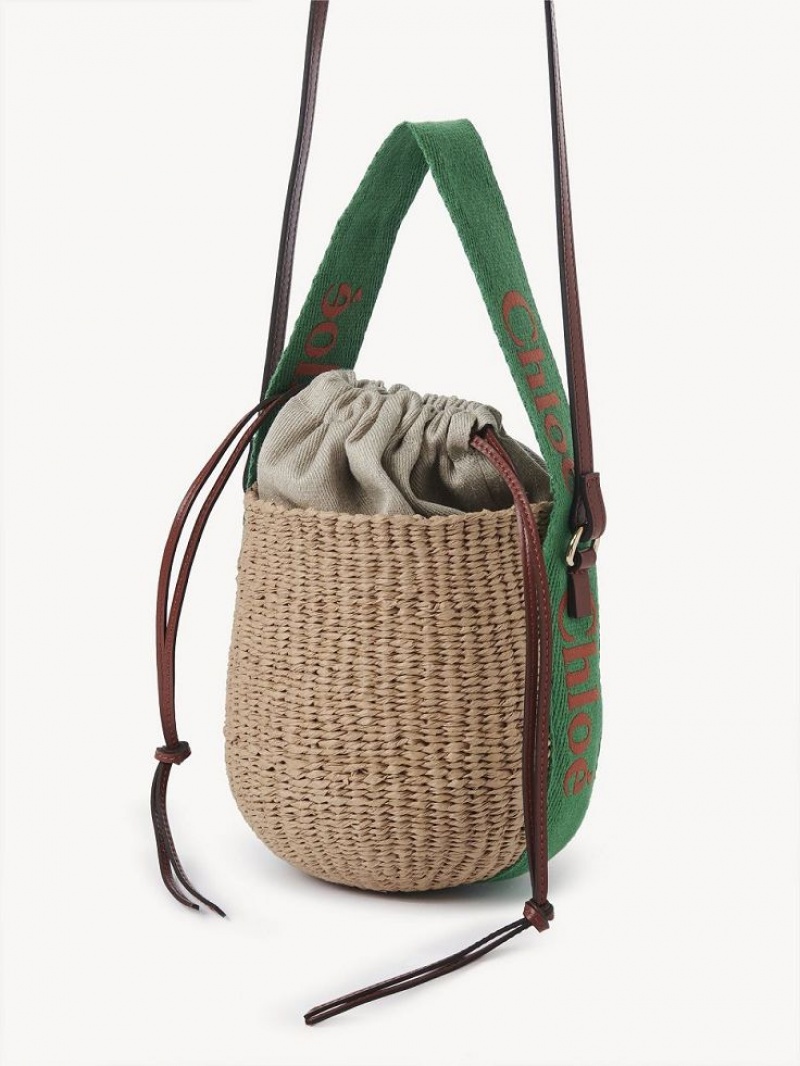 GREEN - ORANGE 1 Chloe Small Woody Baskets | CHE-SR13629