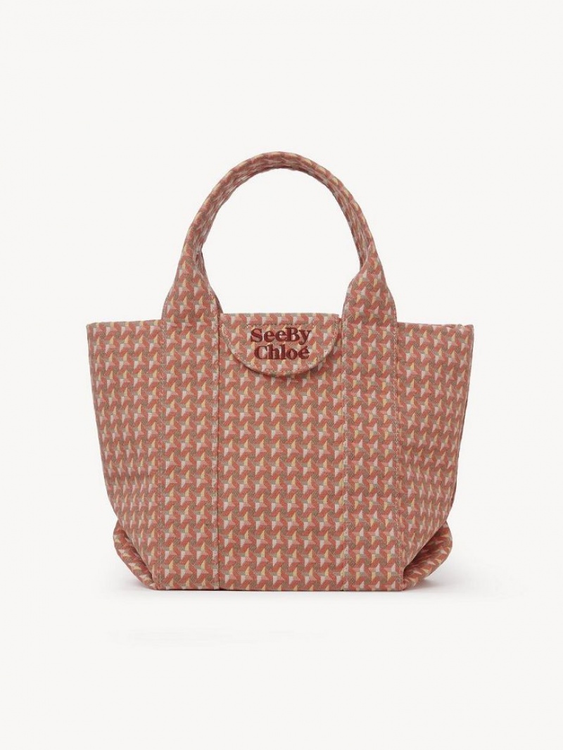 HAPPY ORANGE Chloe Small Laetizia Tote Bags | CHE-SR14702